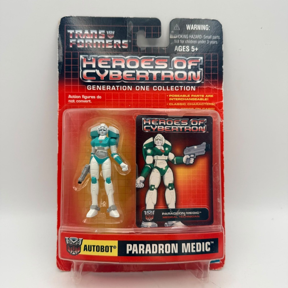 Transformers Heroes of Cybertron Paradron Medic Action Figure G1 White Teal New